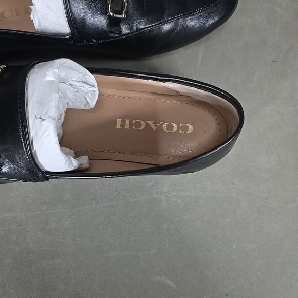 Coach Black Leather Loafers - Picture 10 of 13